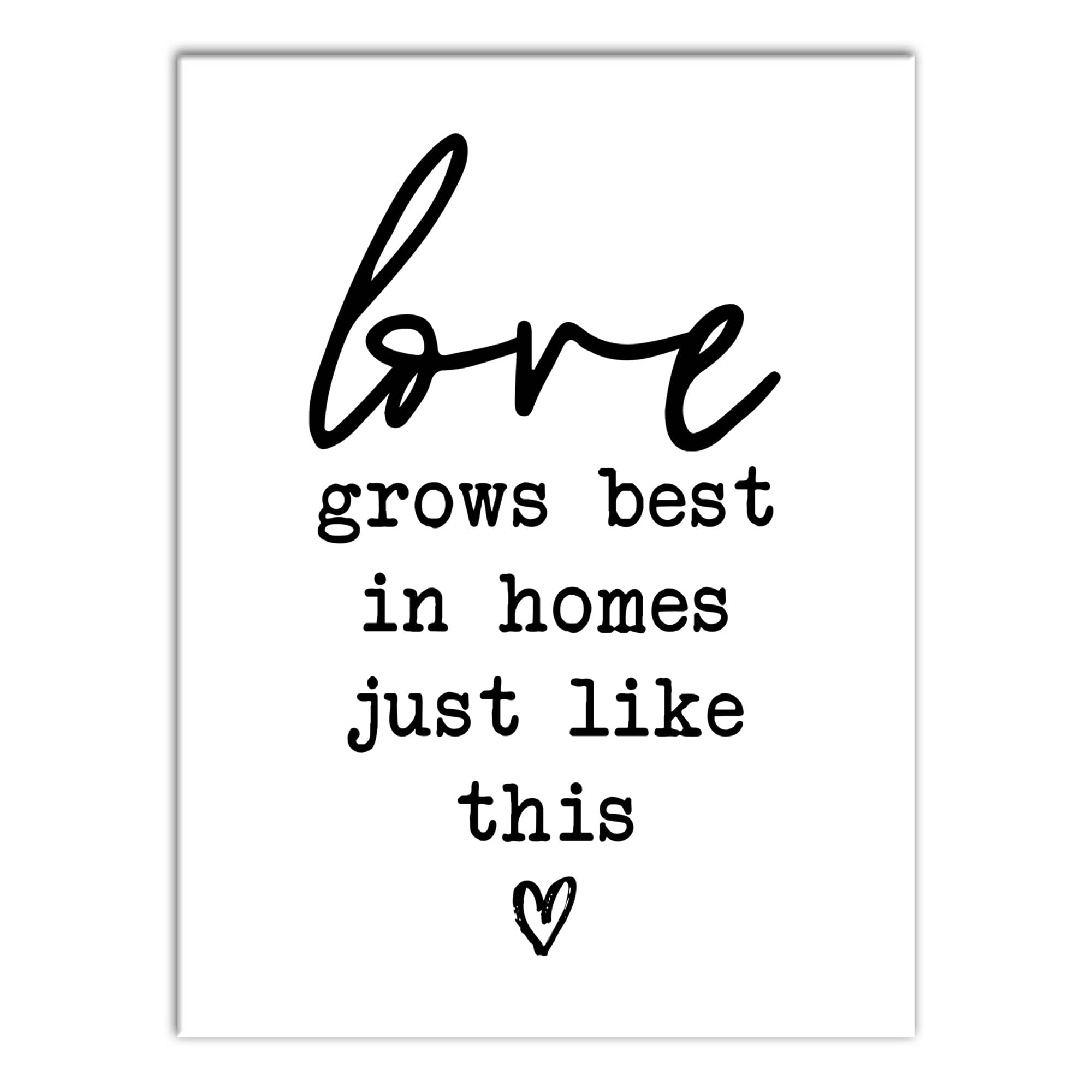 Love Grows Best in Homes Like This Canvas Art